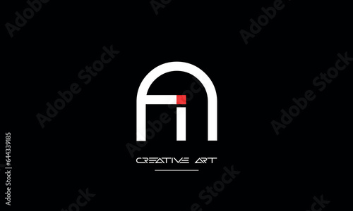 AI, IA, A, I abstract letters logo monogram