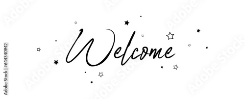 welcome to the team on white background	