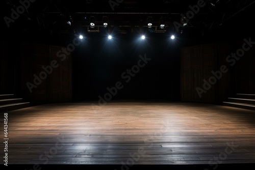Empty performance stage. Generative AI © James