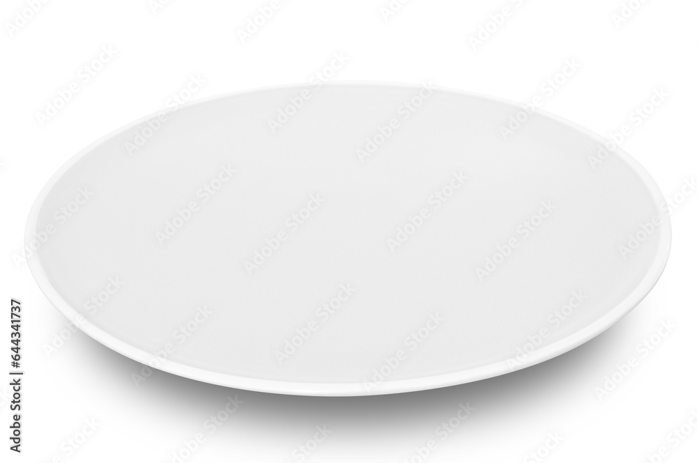 White circle ceramics plate isolated on white background. White circle ceramics plate isolated on white background.