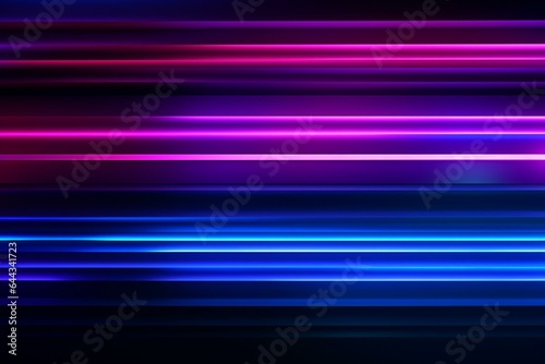 Abstract neon lines background with purple, blue, and pink colored stripes. Generative AI
