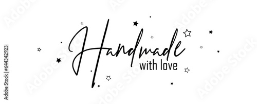 Handmade sign on white background
