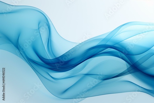 An abstract blue design with flowing motion. Generative AI