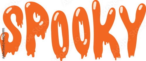 Orange spooky lettering for Halloween