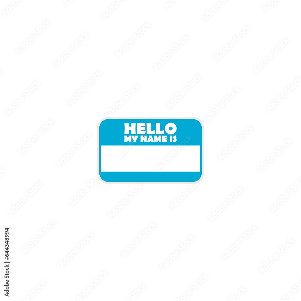 Hello my name card. Hello My Name Is Label isolated on white background Hello my name card. Hello My Name Is Label isolated on white background
