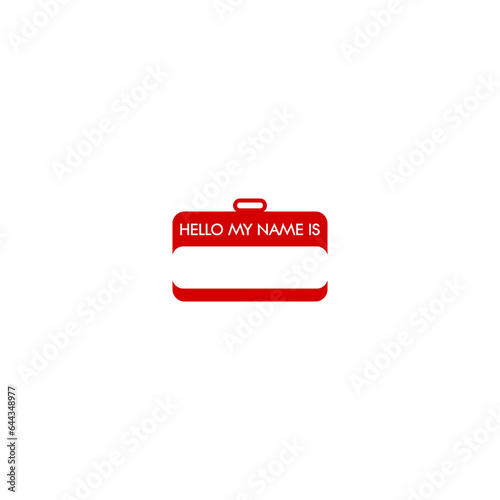 Hello my name card. Hello My Name Is Label isolated on white background