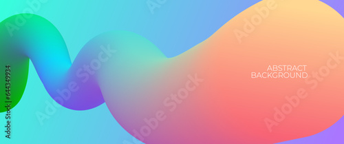 Trendy abstract background with colorful gradient fluid wave 