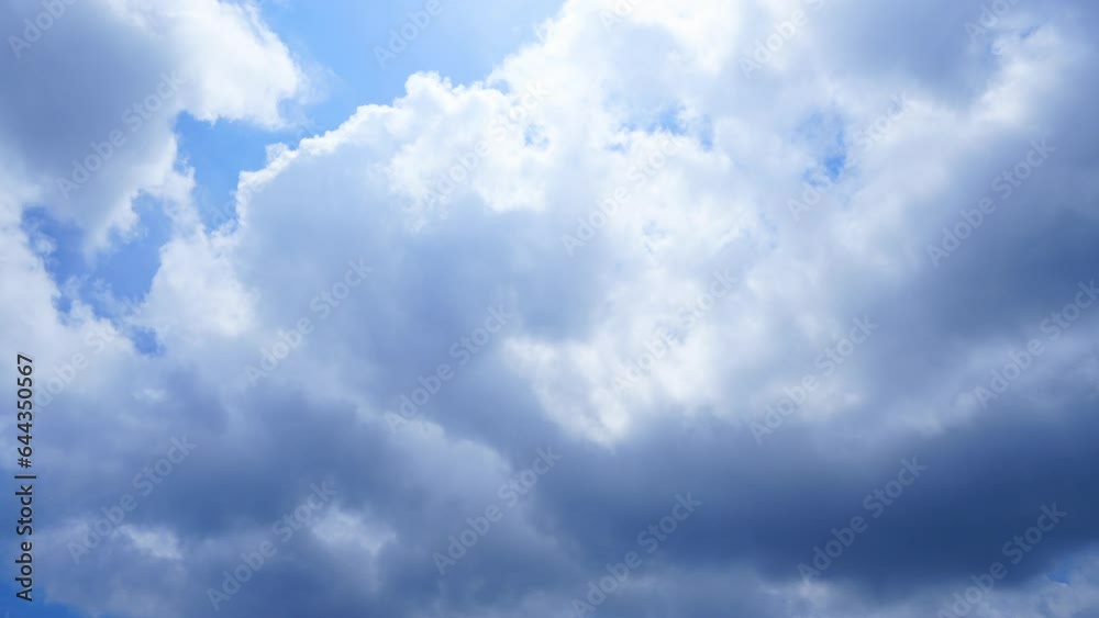 Cloudscape Time lapse - Various clouds flowing in sunny partly cloudy