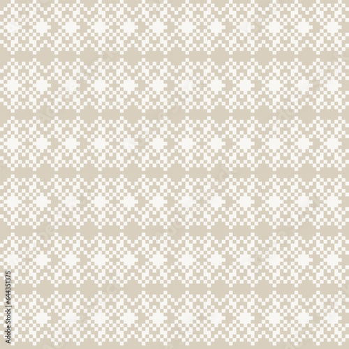 Neutral Colour Argyle Fair Isle Seamless Pattern Design