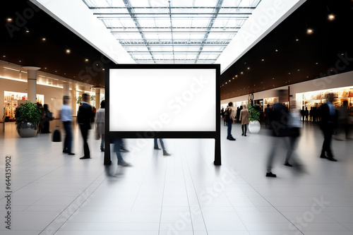 Public Space Signboard Mockup Blank Clean Screen for Offers and Advertisements. created with Generative AI