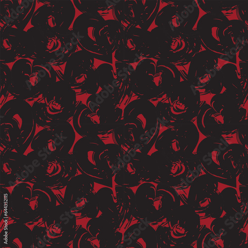 Wallpaper Mural Red Abstract Brush Strokes Seamless Pattern Design Torontodigital.ca