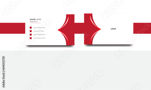 Red Corporate Business Card  with both side design .