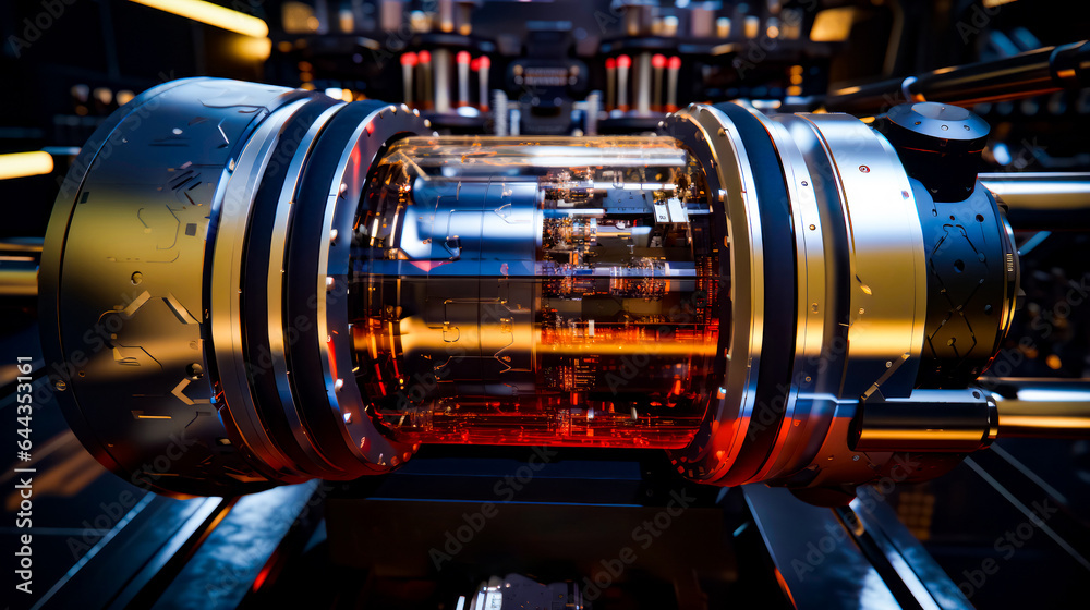 Close up of machine with red light coming out of it. Close up of machine with red light coming out of it.
