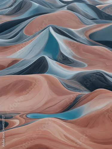 Abstract Landscapes, land using abstract shapes and colors for a unique twist. ai generative