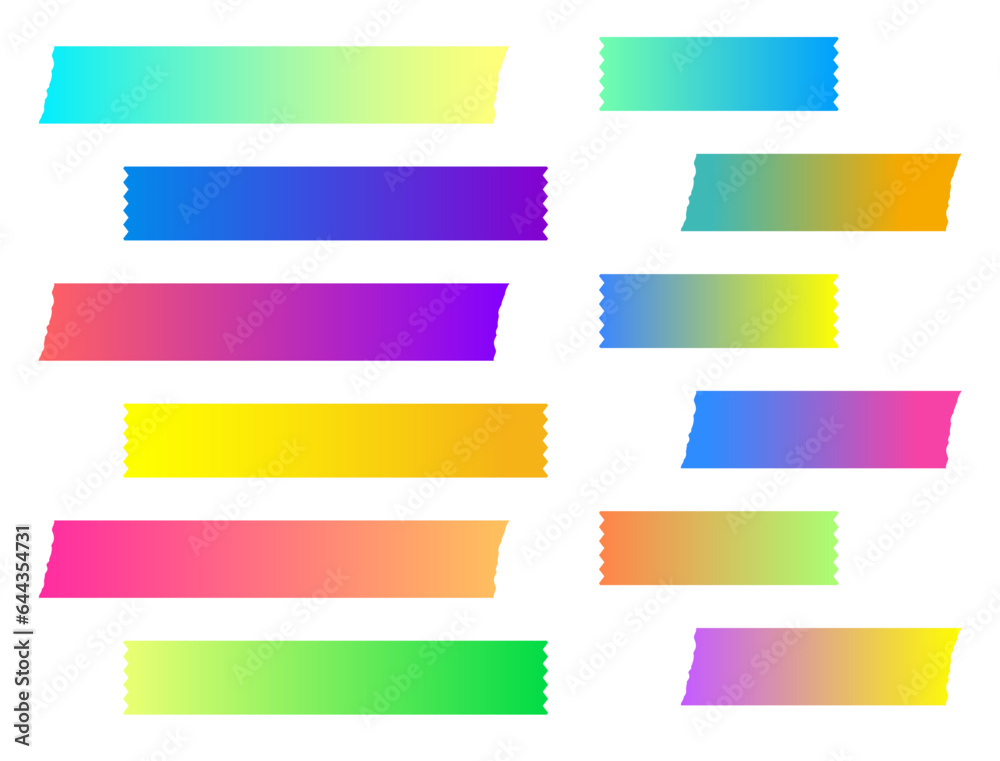 bright gradation masking tape