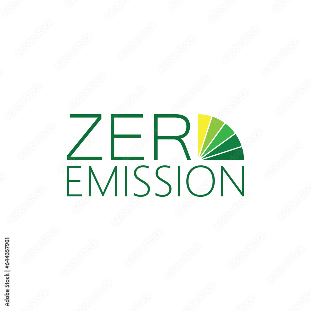 Fototapeta premium zero emission sign on white background