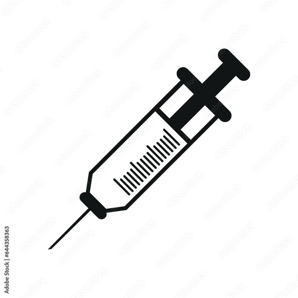 Fototapeta premium Syringe with Needle Icon