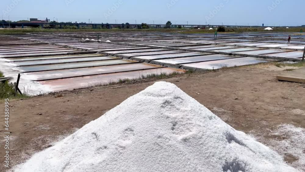 Sea Salt Farming Evaporation Ponds Tilt Up Pile. Sea salt is salt that