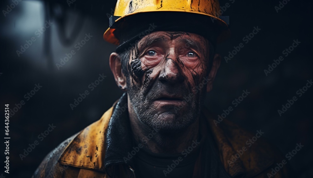 A man in a yellow jacket and hard hat A man in a yellow jacket and hard hat