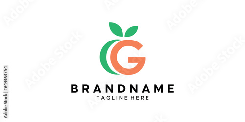 Free Download an orange G themed graphic image, on a white background. graphic vector base. - GFXLoad