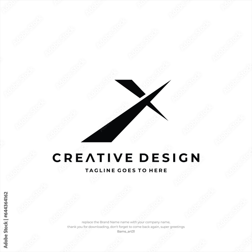Letter X logo Design Premium Line Alphabet Monochrome Monogram emblem. Vector graphic design template element. Graphic Symbol for Corporate Business Identity.