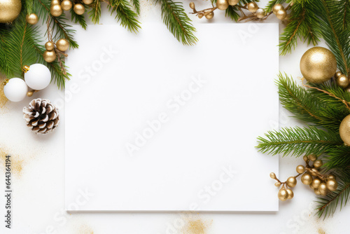 Christmas holiday frame with copy space