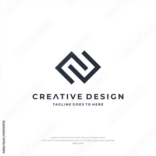 Initial letter C and C, CC, overlapping interlock logo, monogram line art style