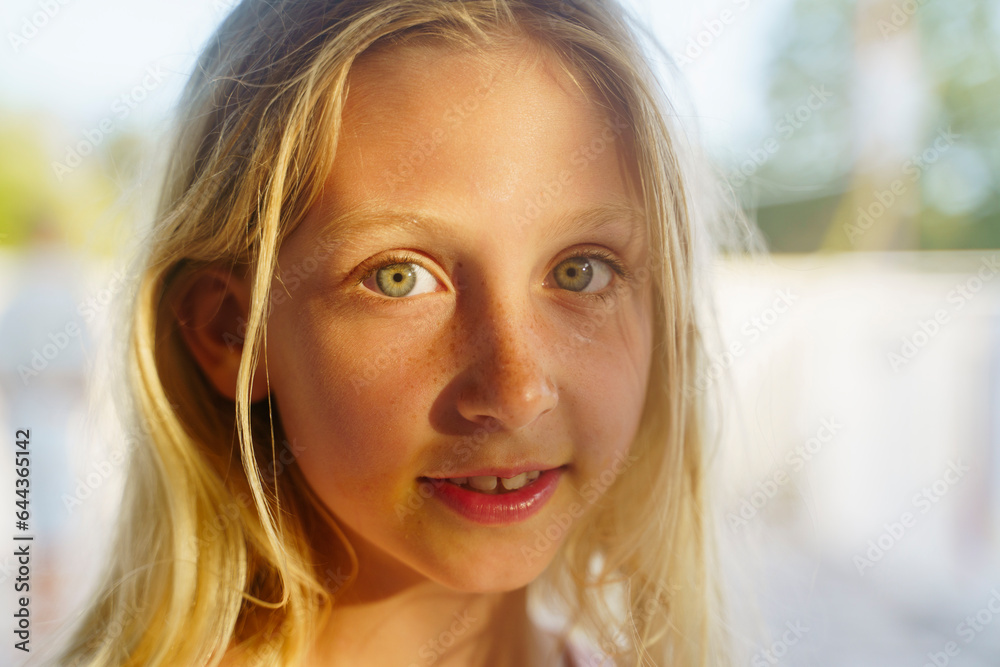 Girl with green eyes in sunlight Girl with green eyes in sunlight