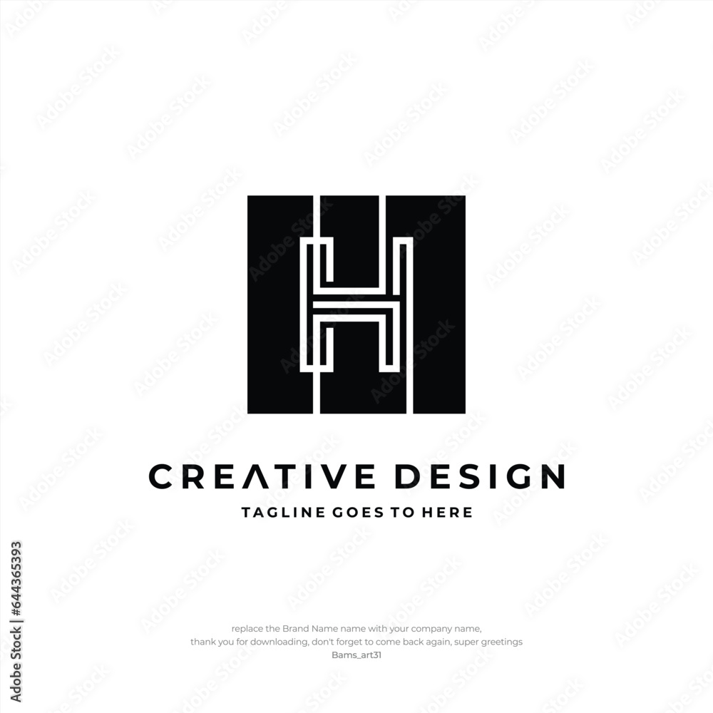 Letter H logo design. Creative Initial letter H logo. Letter H symbol, Letter H business. Letter H logo design. Creative Initial letter H logo. Letter H symbol, Letter H business.
