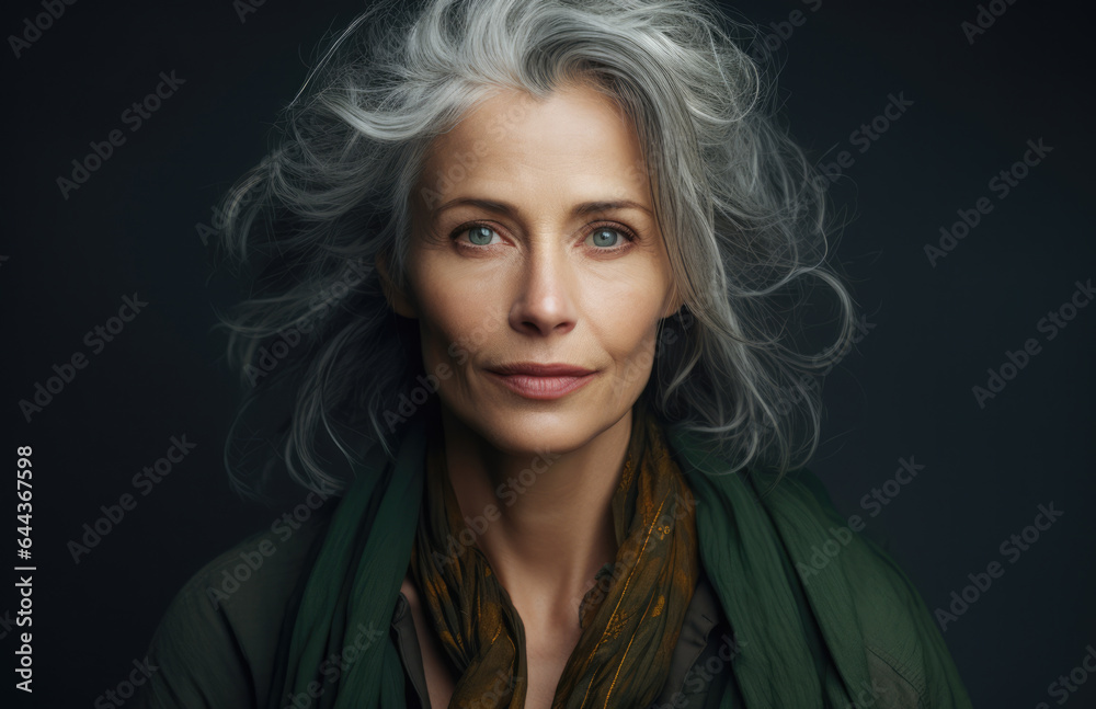 Mature woman looking at the camera Mature woman looking at the camera