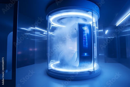 State-of-the-art chamber for cryotherapy sessions. Generative AI