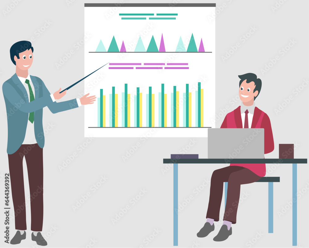 Office workers. Vector illustration. A business person demonstrates leadership and strategic thinking The office workplace values creativity and fosters conducive work environment Teamwork strengthens Office workers. Vector illustration. A business person demonstrates leadership and strategic thinking The office workplace values creativity and fosters conducive work environment Teamwork strengthens