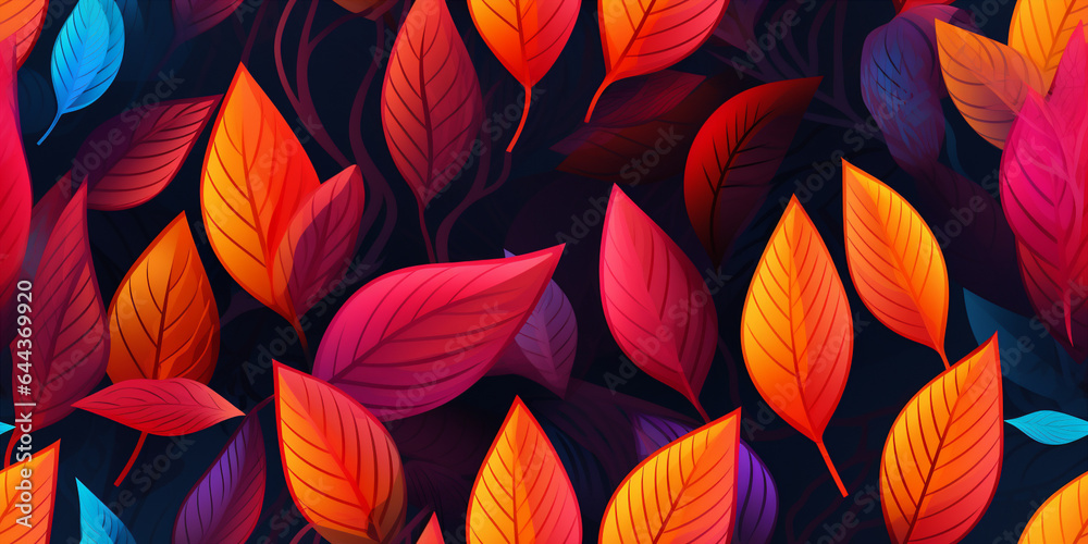 simple autumn seamless wallpapper backround with leaves