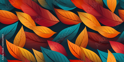 simple autumn seamless wallpapper backround with leaves © xartproduction