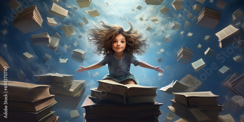 The magical world of books. Knowledge and exciting adventures.