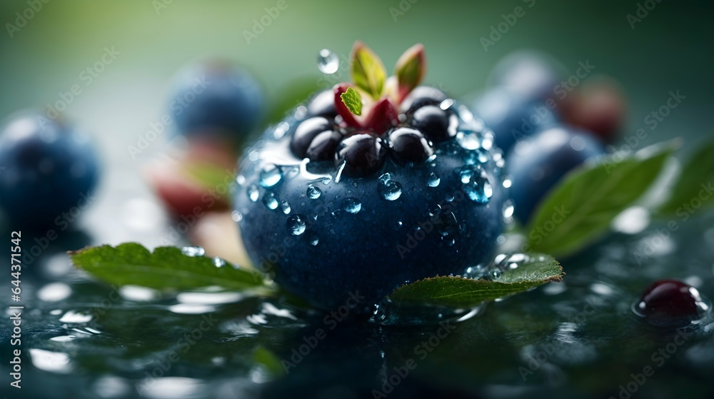 blueberries in the water close up blueberries in the water close up