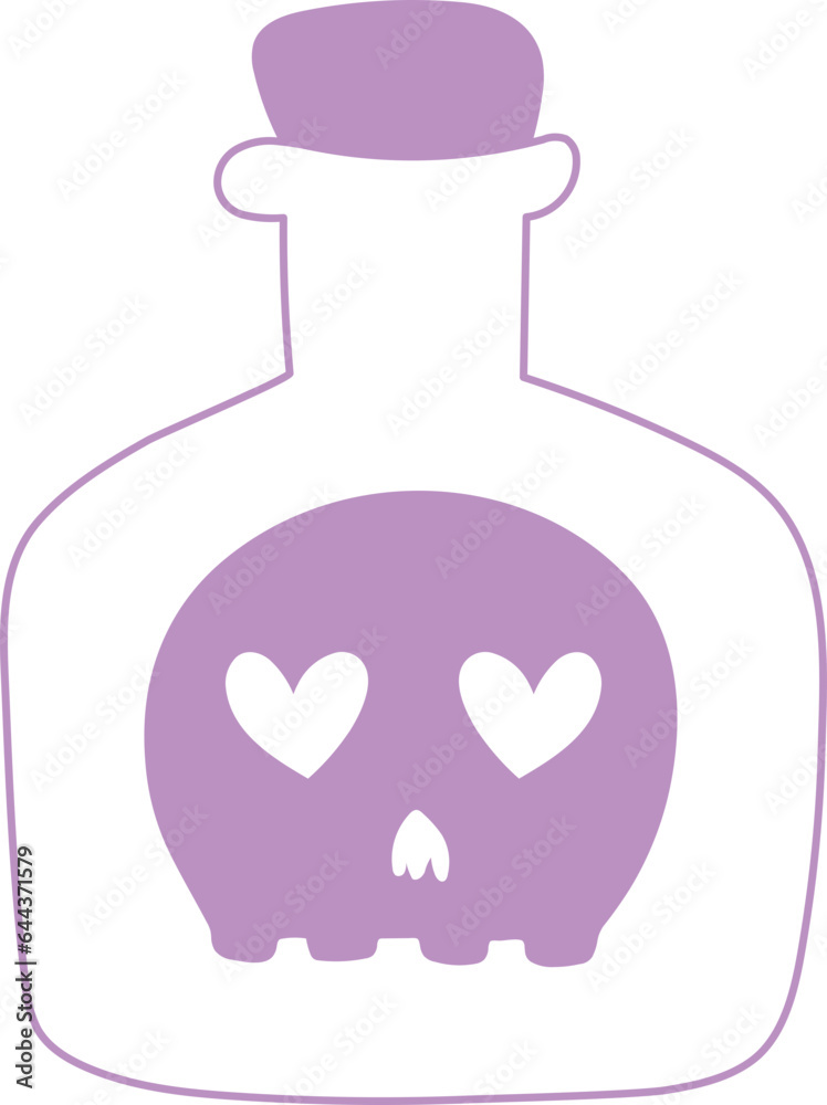 Halloween Witch Magic Skull Spell Vector Illustration Halloween Witch Magic Skull Spell Vector Illustration