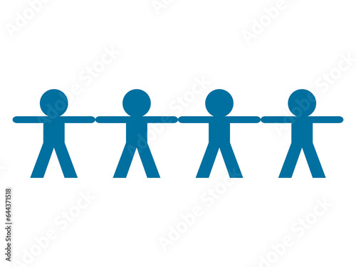 flat design human socialization vector illustration