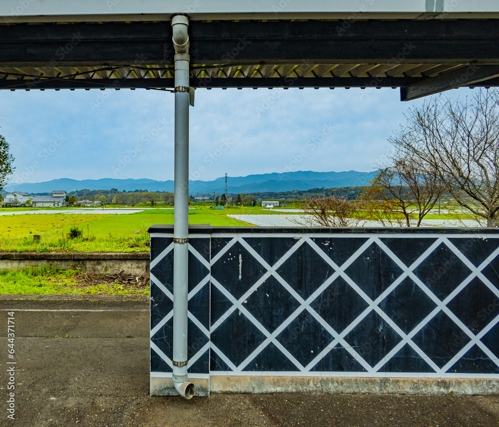 Fototapeta premium 熊本 農村の駅