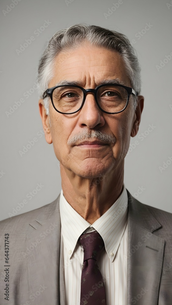 Portrait of a old businessman with glasses Portrait of a old businessman with glasses