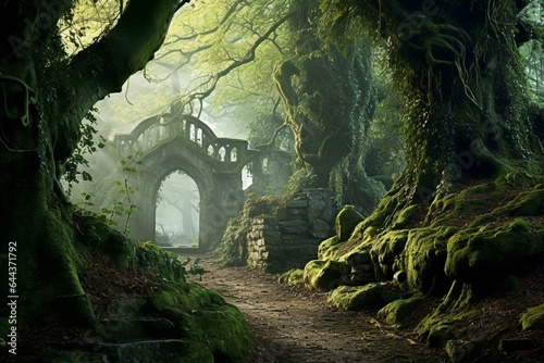 An enchanting forest shrouded in mystery, where fairy tales come alive. Generative AI
