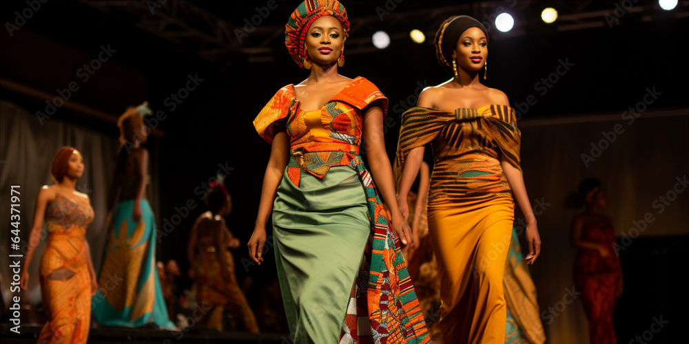 Fototapeta premium fashion show at kwanzaa festival