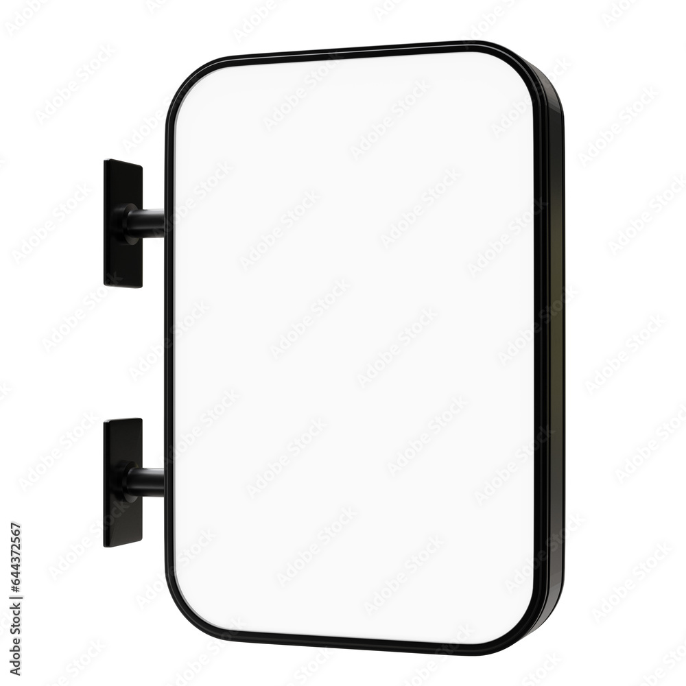 Blank advertisement signs isolated on white background. mockup of street store template signboard , Metal cafe restaurant bar plastic badge black white, 3D illustration. Blank advertisement signs isolated on white background. mockup of street store template signboard , Metal cafe restaurant bar plastic badge black white, 3D illustration.