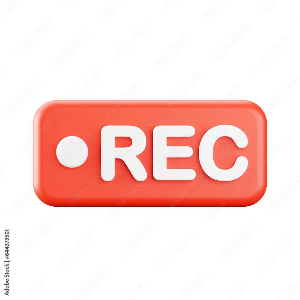 3d rendering of record icon. 3d rendering of record icon.