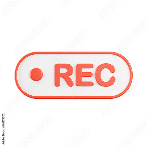 3d rendering of record icon.