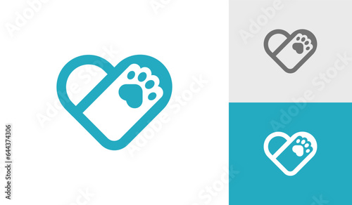 Dog and cat lover logo design