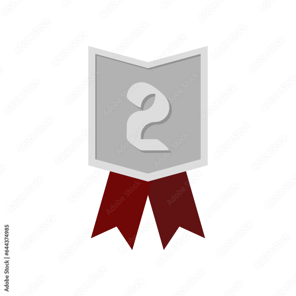 Second Place Silver Medal Red Ribbon Basic Shape
Second Place Silver Medal Red Ribbon Basic Shape