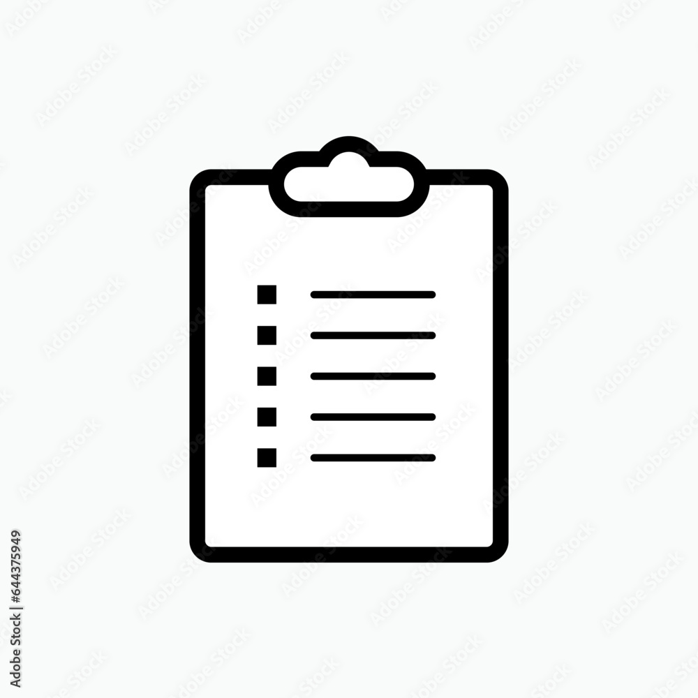 Clipboard Icon. Paper Holder Board. Check Results, Job Monitoring Symbol - Vector. Clipboard Icon. Paper Holder Board. Check Results, Job Monitoring Symbol - Vector.