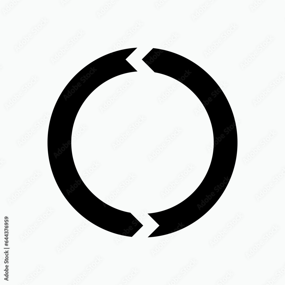 Counterwise Arrow Icon. Circle, Review Symbol. Counterwise Arrow Icon. Circle, Review Symbol.