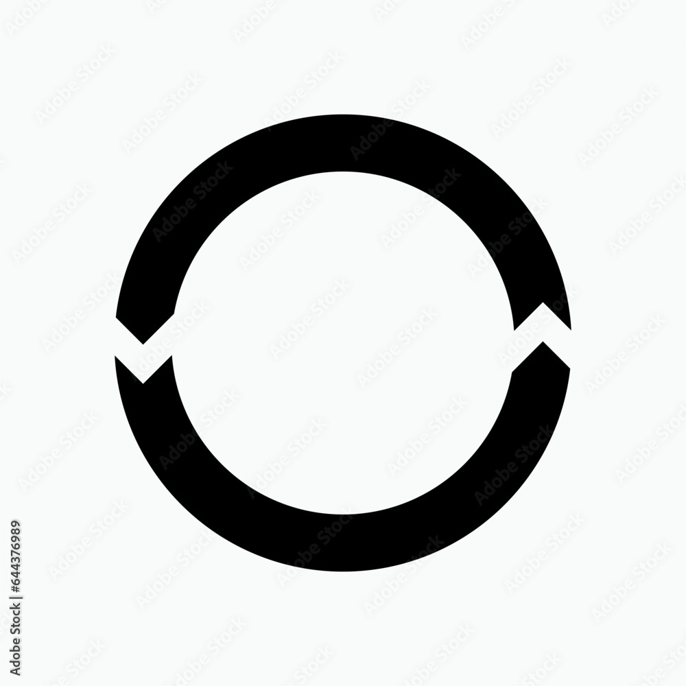 Counterwise Arrow Icon. Circle, Review Symbol. Counterwise Arrow Icon. Circle, Review Symbol.